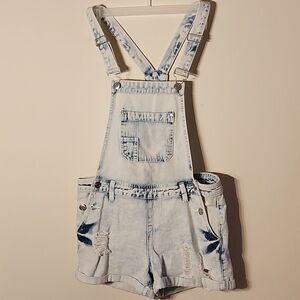 Forever21 Jean distressed overalls sz. S